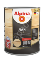 Лак алкидно-уретановый Alpina Лак для деревянных полов шелковисто-матовый, 2,5 л