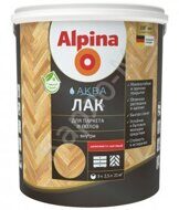 Лак акриловый Alpina Аква Лак для паркета и полов глянцевый , 2,5 л
